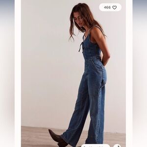 free people denim romper